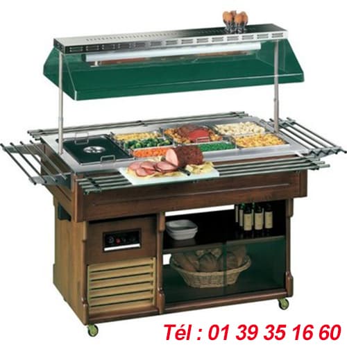 BUFFET CHAUFFANT BAIN MARIE +30/+90°C 4X GN 1/1