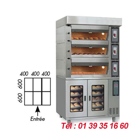 FOUR A SOLE MODULAIRE HAUTEUR VOIE 230 MM SURFACE SOLE 1.44M² ENTREE 400 -