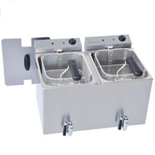 FRITEUSE DE TABLE - ELECTRIQUE - 2X8 litres - Avec robinet de vidange - \"Tel  01 39 35 16 60\"