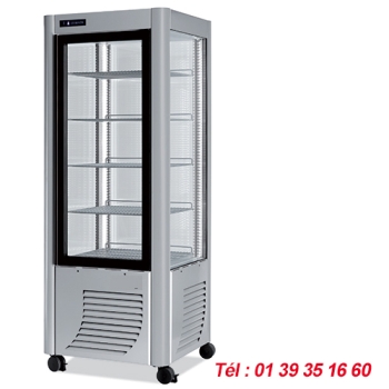 VITRINE REFRIGEREE PLATEAUX TOURNANTS 4 FACES VITREES VV5-VENTILE