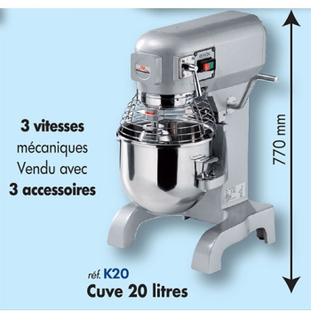 BATTEUR 20 LITRES - 3 vitesses mécaniques