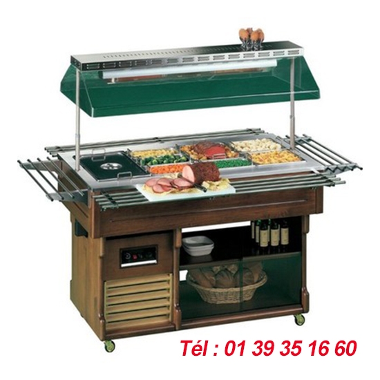 BUFFET CHAUFFANT BAIN MARIE +30/+90°C 4X GN 1/1