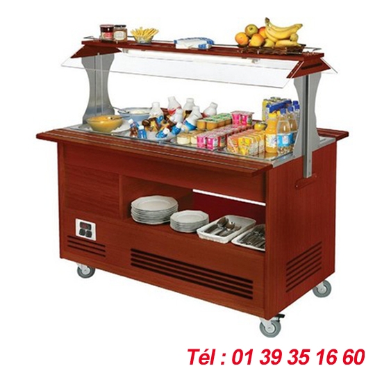 BUFFET REFRIGERE 4X GN 1/1 Haut. 150 mm TEINTE FONCEE