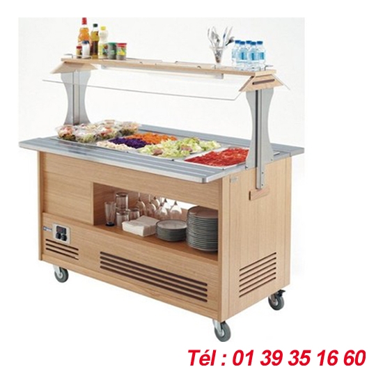 BUFFET REFRIGERE 4XGN 1/1 Haut. 150 mm TEINTE CLAIRE