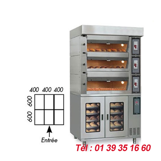 FOUR A SOLE MODULAIRE HAUTEUR VOIE 180 MM SURFACE SOLE 1.44M² ENTREE 400