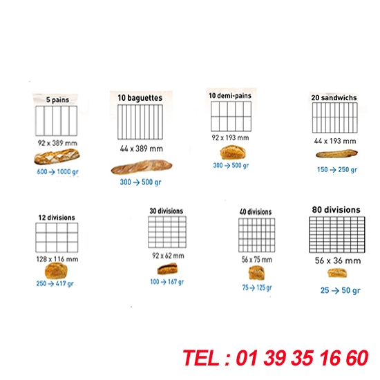 GRILLES DE FORMAGE POUR CHRONOTRAD