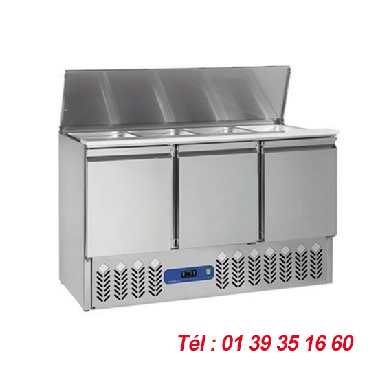 SALADETTE +2/+8°C AVEC COUVERCLE 4X GN1/1 Haut. 150 mm
