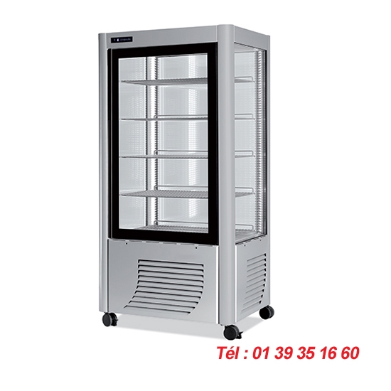 VITRINE REFRIGEREE 4 FACES VITREES  VV5 MODELE LARGE VV5/L.