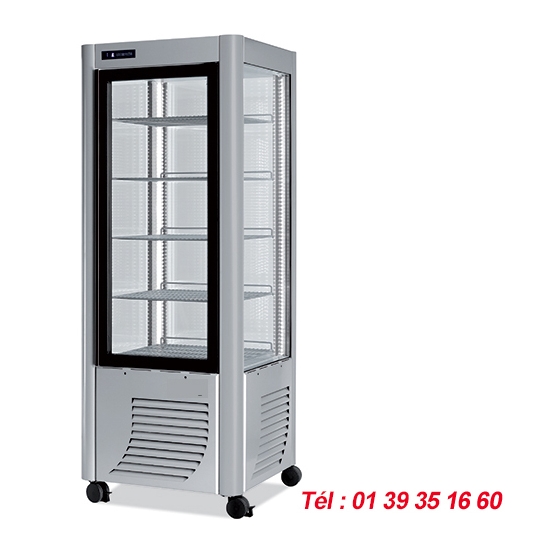 VITRINE REFRIGEREE PLATEAUX TOURNANTS 4 FACES VITREES VV5-VENTILE