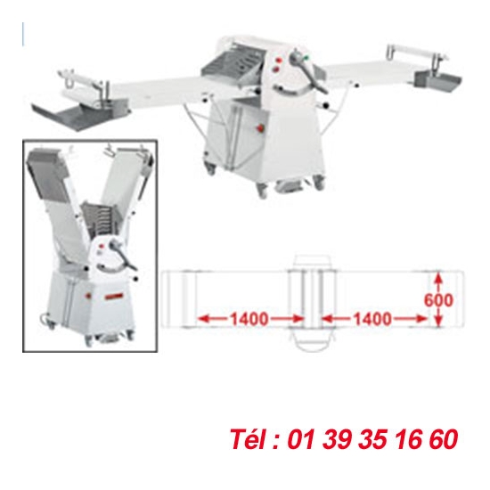 LAMINOIR A BANDE SUR SOCLE - 600X1400 - VITESSE VARIABLE