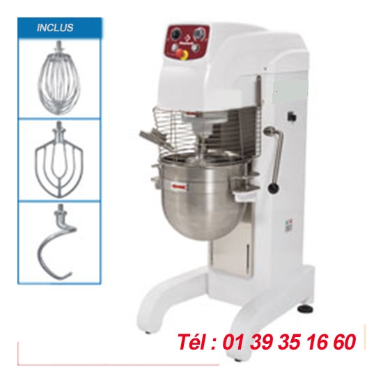 BATTEUR MELANGEUR BASE HAUTE - 40 LITRES - VITESSE VARIABLE