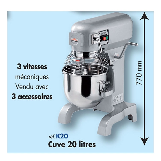 BATTEUR 20 LITRES - 3 vitesses mécaniques