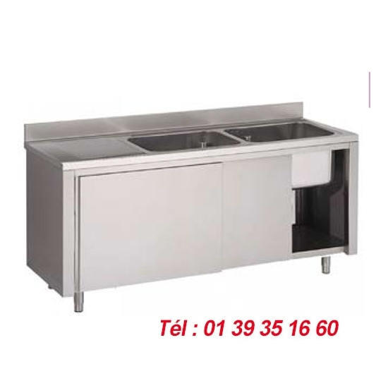 PLONGE INOX SUR PLACARD